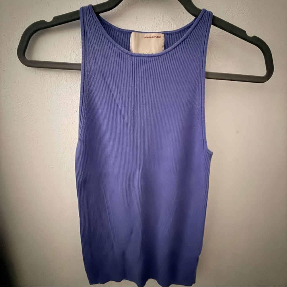 Banana Republic Heritage Collection Silk-Cotton Ribbed Sweater Tank - Small - Picture 2 of 8